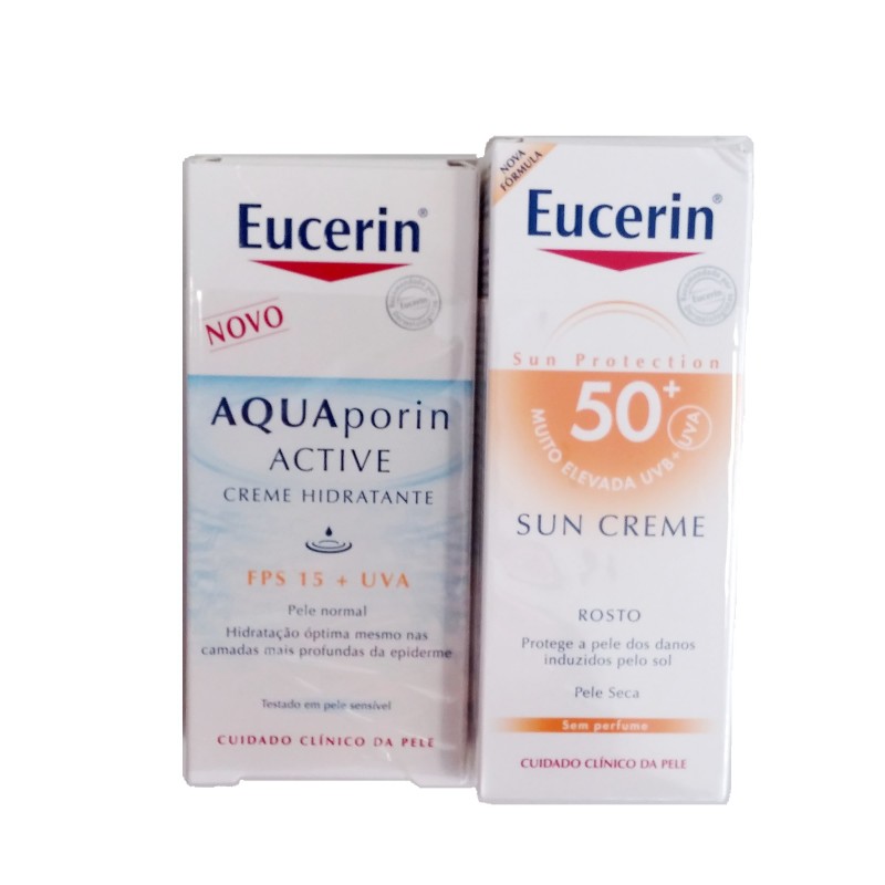 Eucerin crema facial SPF50+ 50 ml + regalo Aquaporin Active SPF15
