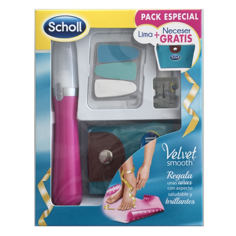 Dr. Scholl lima electrónica de uñas Velvet Smooth + regalo neceser