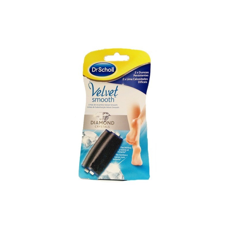 Dr Scholl Velvet Smooth Diamond Crystals Limas de Recambio 2 x Durezas Persistentes