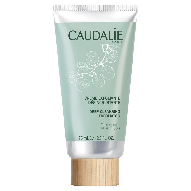 Caudalíe crema exfoliante desincrustante purifica y afina la textura de la piel 75 ml