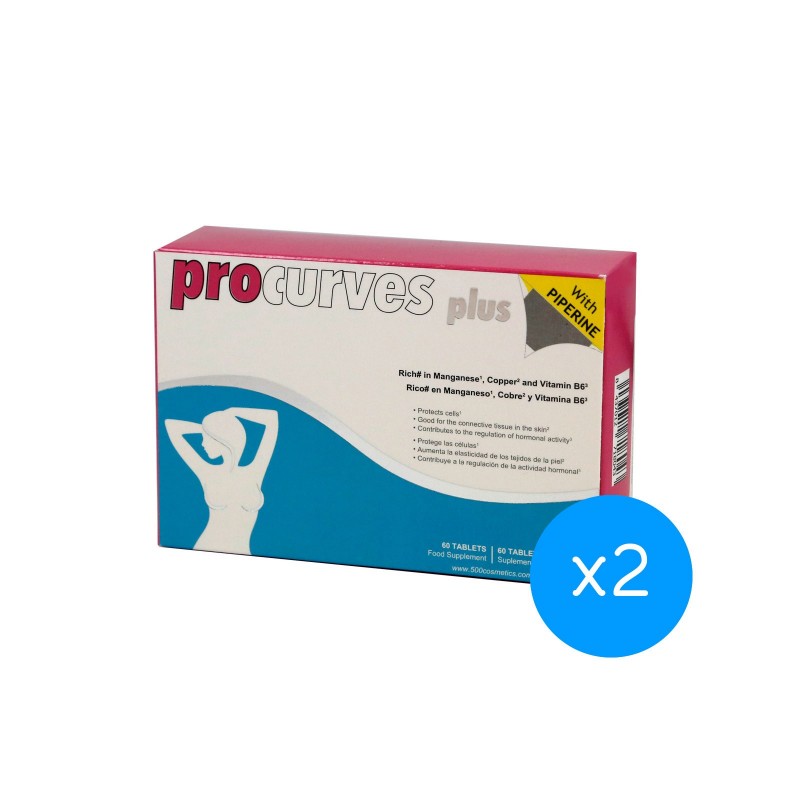 500 Cosmetics Procurves Plus duplo 2x60 cápsulas