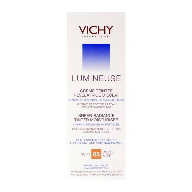 Vichy Lumineuse crema con color reveladora de luminosidad acabado mate Doré piel normal/mixta 30 ml