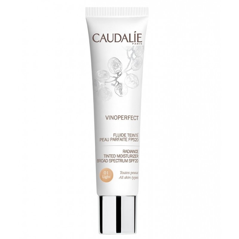 Caudalíe Vinoperfect fluido con color piel perfecta FPS20 light 40 ml