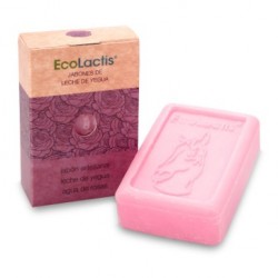 Ecolactis jabón de leche de yegua y agua de rosas 100 g