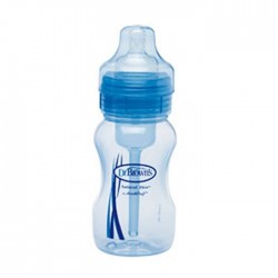 Biberón Dr. Brown Boca Ancha Azul 240 ml 1 unidad