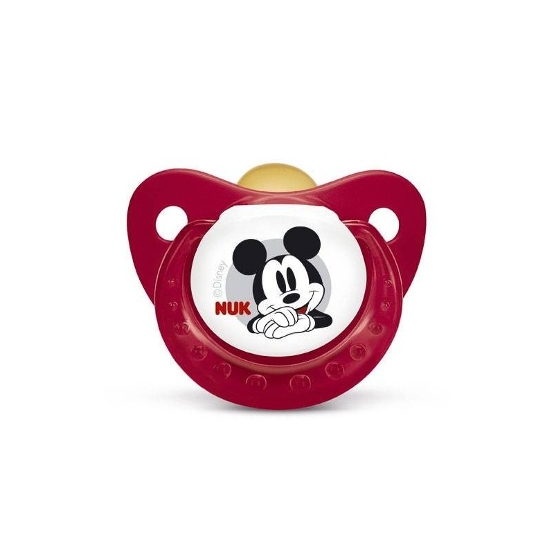 Nukete T1 de Látex Disney Mickey chupete Nuk +6 meses