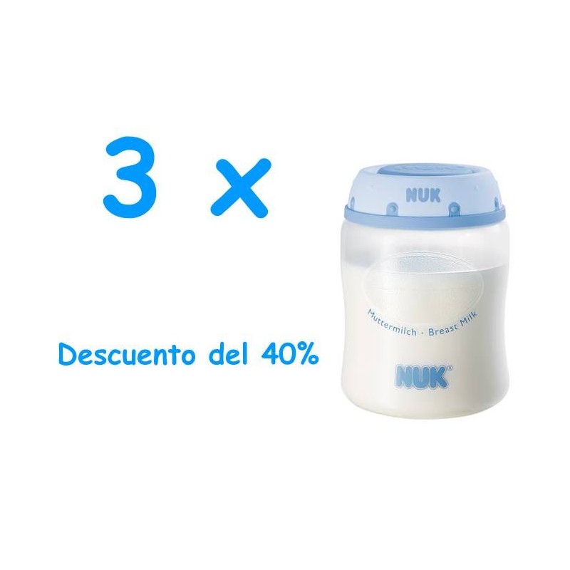 Recipiente para leche materna Nuk 3 Unidades