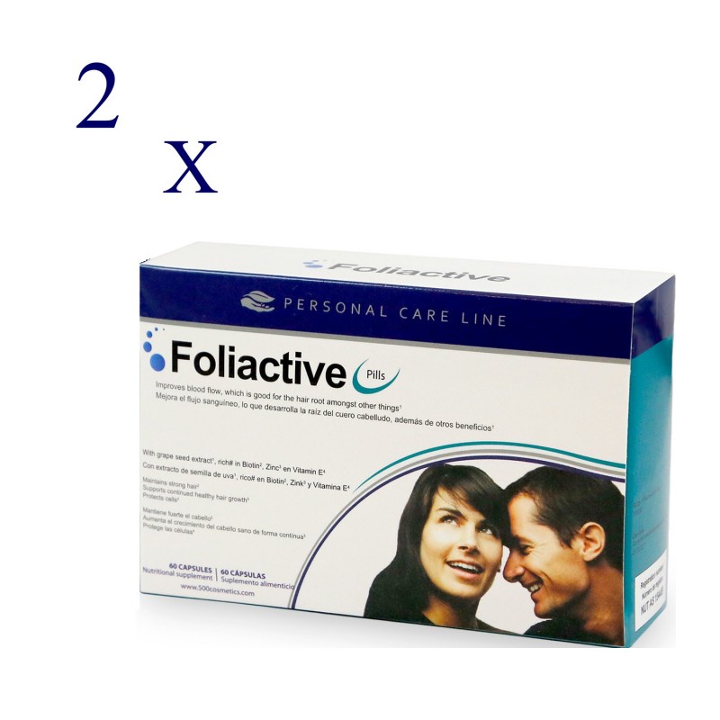 500 Cosmetics Foliactive Pills duplo 2x60 cápsulas